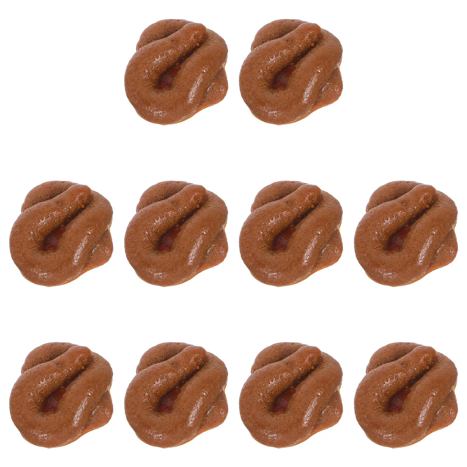 10Pcs Realistic Fake Poop Prank Stress Relief Simulation Sticky Poop Prop for April Fools Party Gag Fun Toy Poo