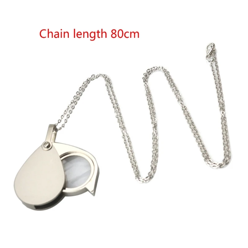 Retro Utility Monocle Lens Necklace 10X Magnifier Inspection Coin Glass Pendant Fashion Jewelry For Women Men