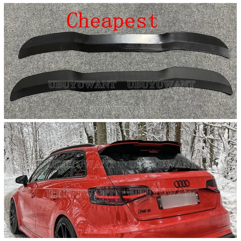 For Audi A3 S3 S Line 8V Hatchback 5Doors 2014-2020 High Quality ABS Plastic Rear Roof Spoiler Trunk Wing Boot Cover Accessories