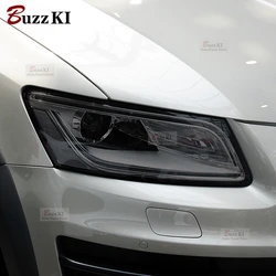 For Audi Q5 8R SQ5 2008-2017 2 Pcs Car Headlight Protective Film Smoked Black Transparent Anti-scratch TPU Repair Sticker