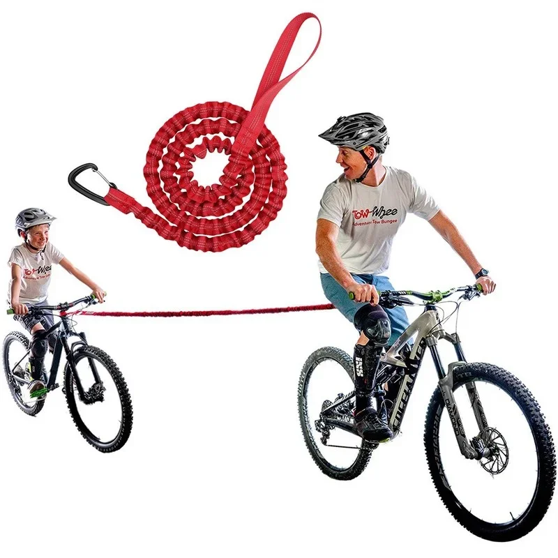 Outdoor Bicycle Traction Rope Nylon Parent-Child MTB Bike Portable Elastic Tow Rope Kid Ebike Safety Equipment with Storage Bag