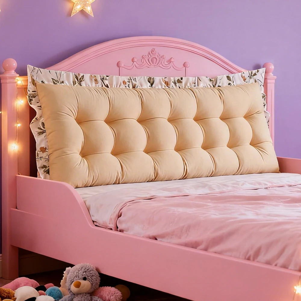 Headboard Cushion Solid Color Korean Style Bedhead Mat Soft Bag Anti-collision Thick Pad Bedroom Dormitory Rental House Decorate