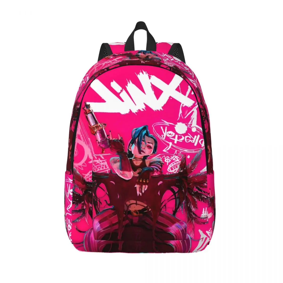 Jinx Art Arcane Jinx Backpack for Men Women Casual Student Work Daypack Action Adventure Fantasy College Shoulder Bag Outdoor