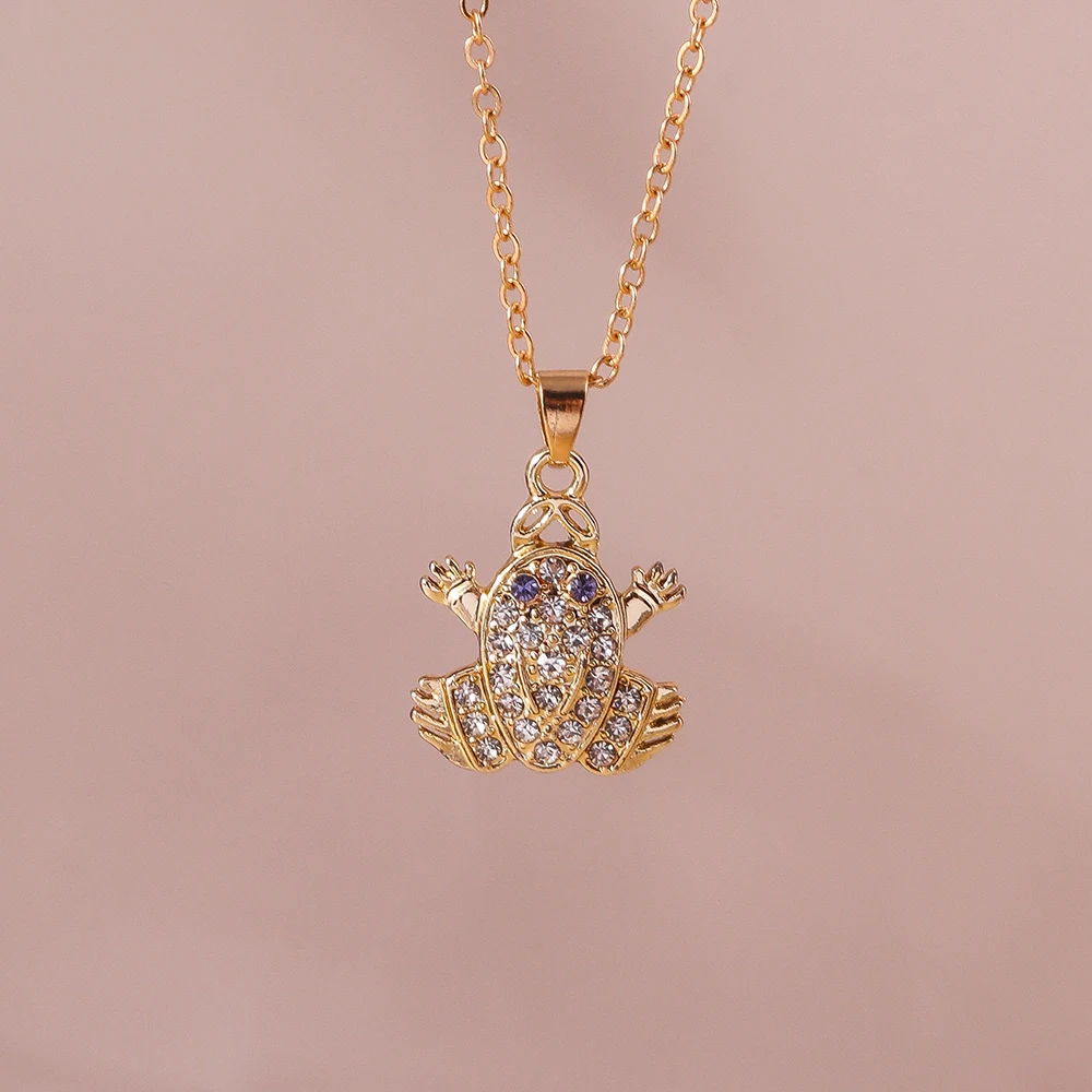 Aihua Gold Farbe Y2K Kristall Tier Herz Halskette Kpop Schlüsselbein Kette Halsketten für Frauen Mädchen Neue Trend Party Schmuck Geschenke – Detail 10