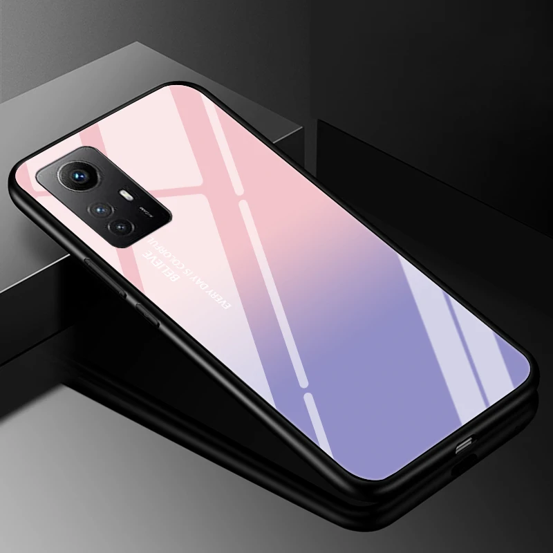 Etui ze szkła hartowanego do Xiaomi 12T 13T Pro etui twarde etui do Xiaomi Mi 11 10 T Pro 10 t 12 12x12t 13 Lite 5G Case TPU zderzak — zdjęcie produktu 3