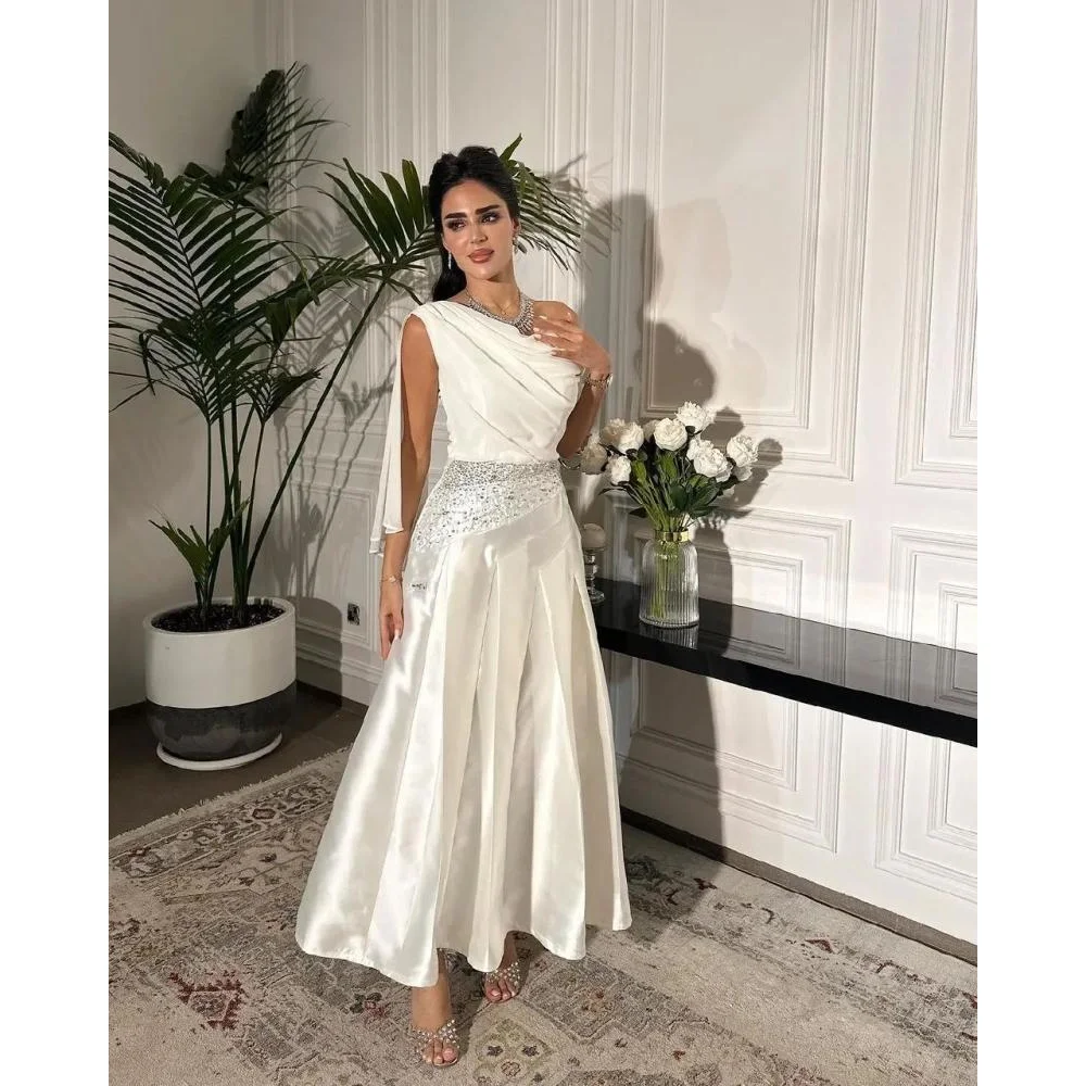 

Customized A-line Evening Dresses for Women Off The Shoulder Ankle-Length Prom Formal Wedding Guest Special Events Gala 2025