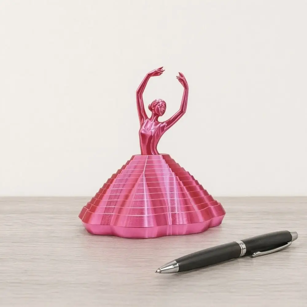 Models 3D Printing Ballet Dancers PLA Plastic Handicrafts Spinning Girl Statue Desktop Decor Polygonal Carrot Tower
