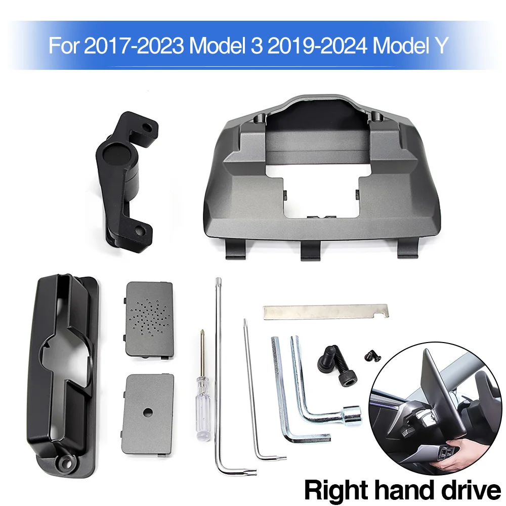 Scherm Roterende Beugel voor Tesla 2017-2024 Model Y Model 3 Swivel Mount Highland Display Roterende Kit Monitor Draaien houder
