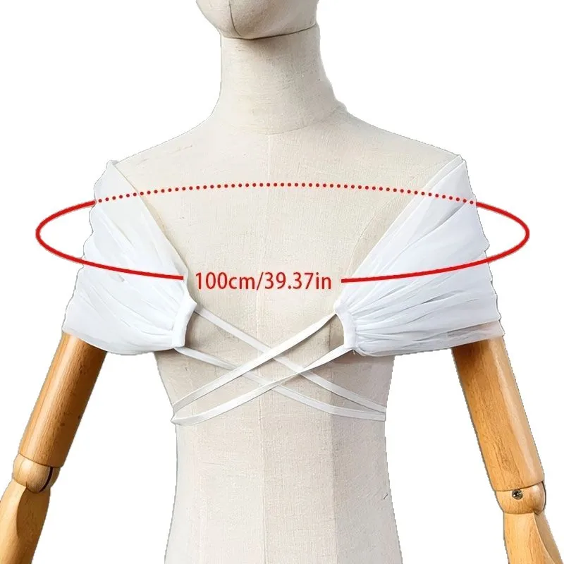 Bride'S Wedding Dress Wedding Gown One Shoulder Strap Strapless Shawl Covering The Big Arms Accessories And Shoulders
