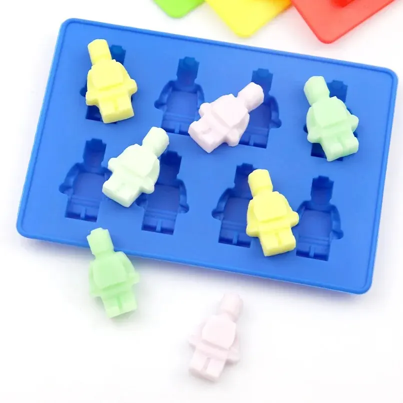 Lego Silicone Ice Cube 3 Piece Set Chocolate Jelly Villain Cake Mould Safe And Harmless Lego Creative Ice Cube Mould