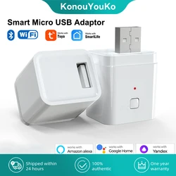 Tuya Smart Home adattatore Micro USB Smart Plug caricabatterie per telefono cellulare 5V WiFi Mini adattatore di alimentazione USB funziona con Alexa Google Alice