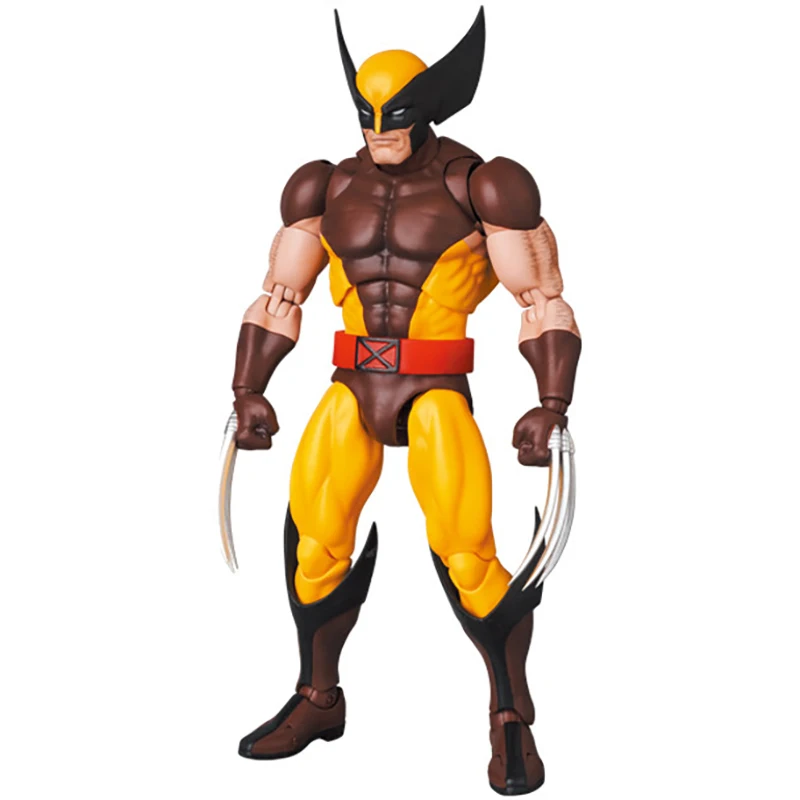 %100 Original Medicom Toy X-Men - Wolverine - Mafex (No.138) - Brown Comic Ver Anime Figure Action Figure Model Dekorasi