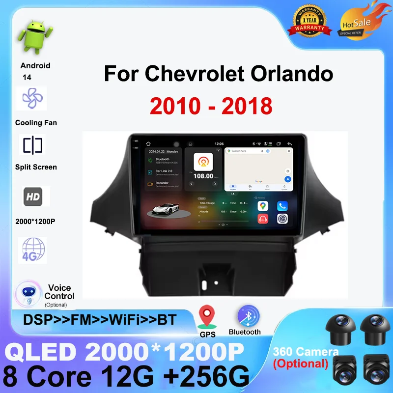 

9" Android OS For Chevrolet Orlando 2010 - 2018 Car Radio Multimedia Video Player Navigation GPS intelligent system WIFI NO 2DIN