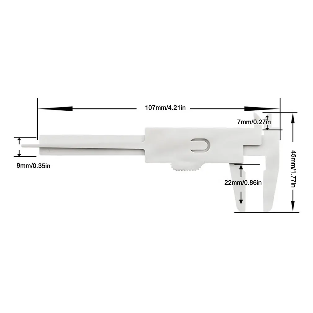 Mini Plastic Vernier Caliper Gauge Micrometer 80MM Mini Ruler Accurate Measurement Tools Standard Vernier Caliper
