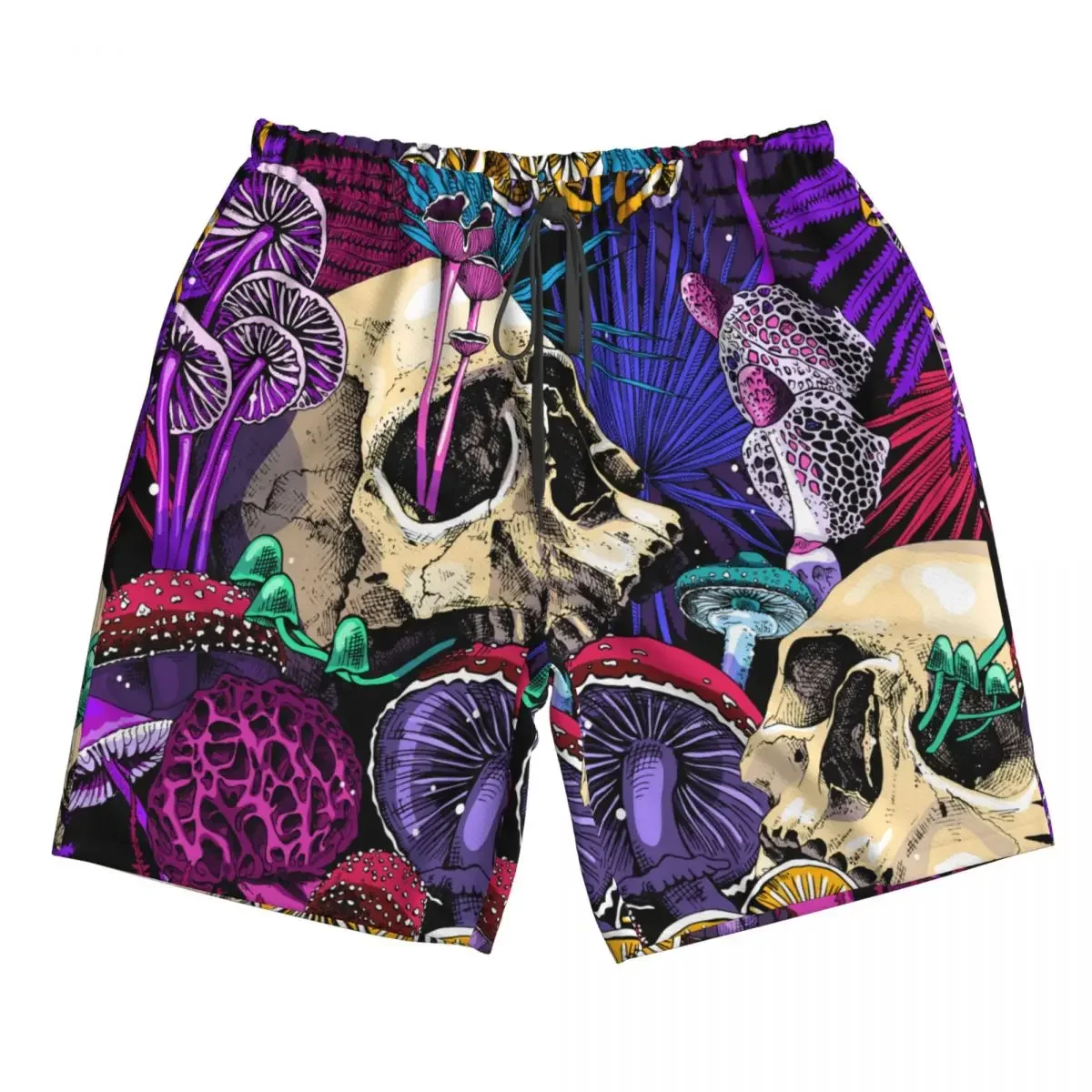 Zomer Heren Badmode Ademende Snelle Droge Trunks Psychedelische Paddestoelen En Schedels Strandshorts Voor Hardlooptraining Surfen