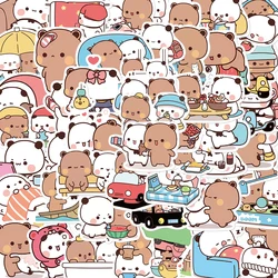 50Pcs Cartoon Panda PVC Stickers Cute Kawaii Vinyl Decoration Decal DIY Funny Creative Gift for Teens Party Supplies for Adults