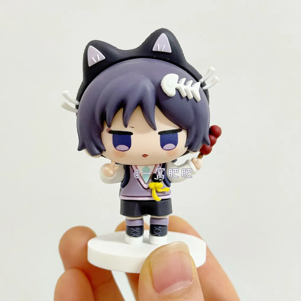 Anime Genshin Impact Wanderer Scaramouche Cat PVC Figure 7.5cm Mini Figurine Desktop Decor Birthday Gift view 3