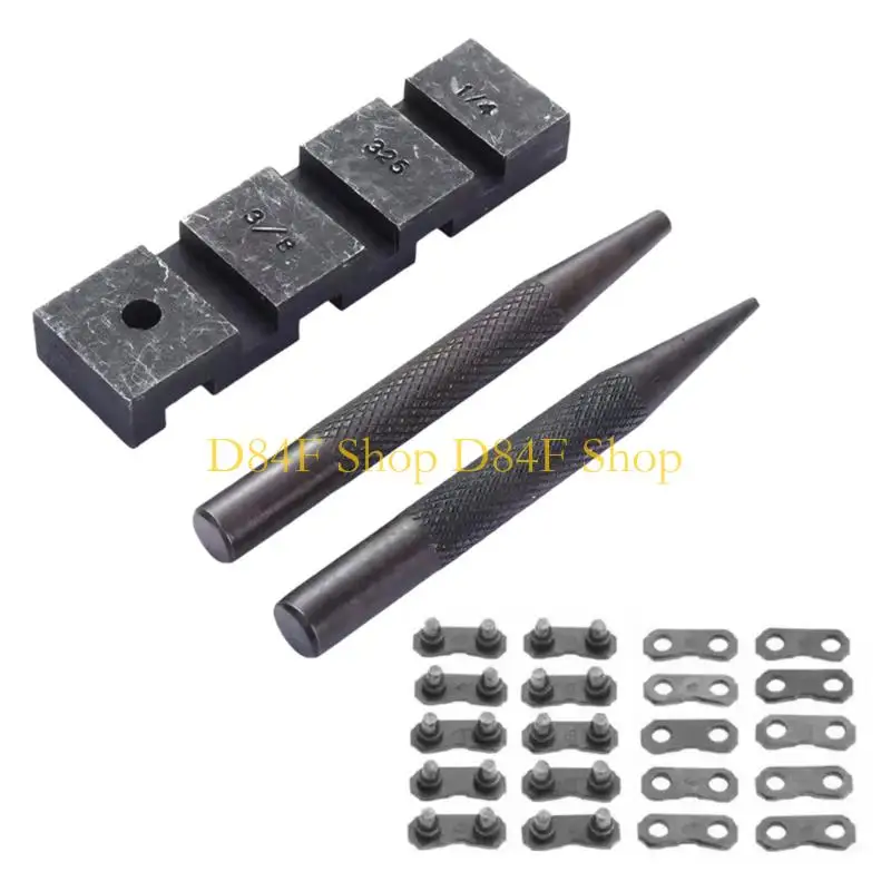 D84F Chainsaw Chain Repair Tool Set For 325 Pitches Chains With Rivet Pins And Breaker Chain Separator Tool