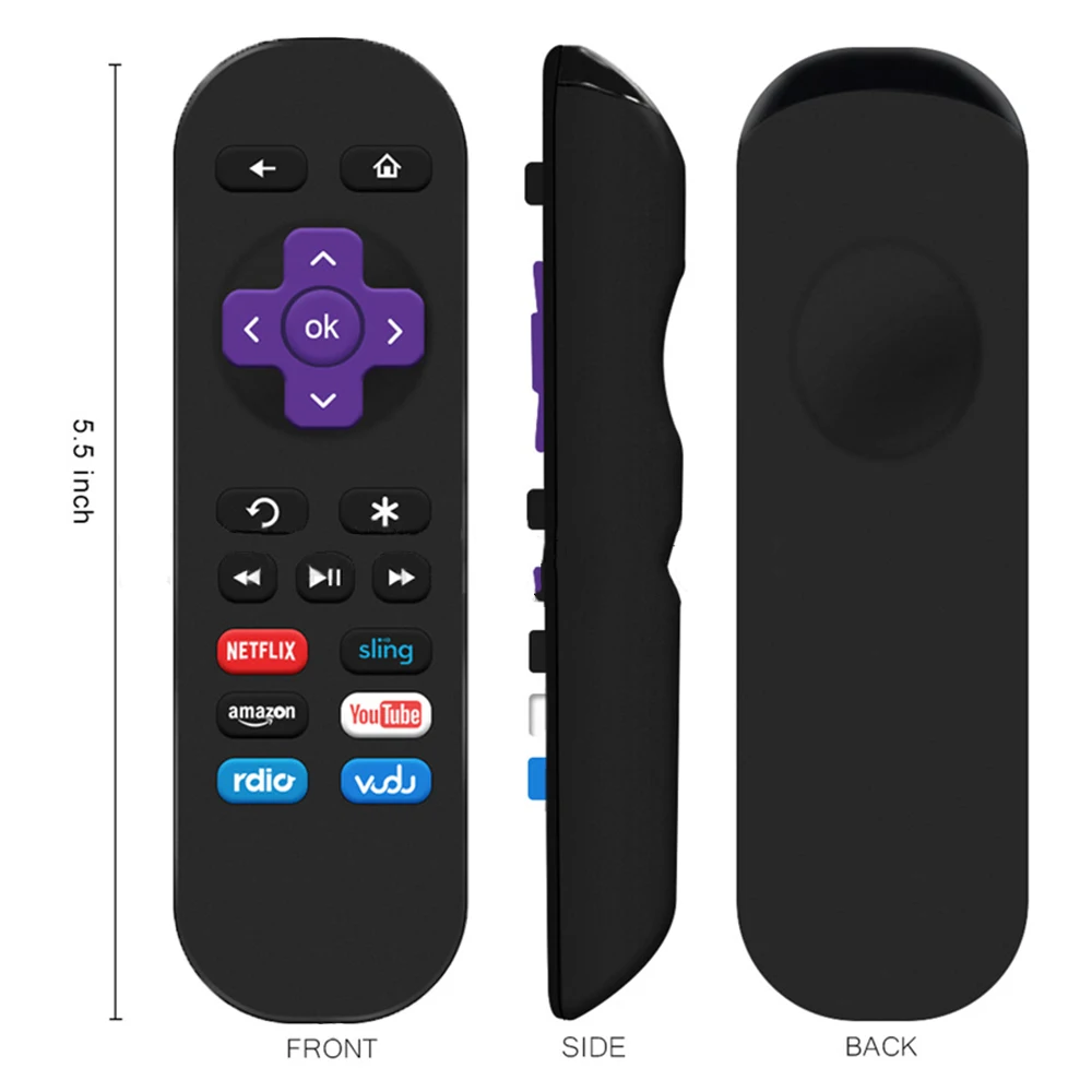 New Remote Control Compatible with Roku 1 2 3 Replacement for Roku Express\\Express+ LT/HD/XD/XDS/N1 9 More Learning Keys