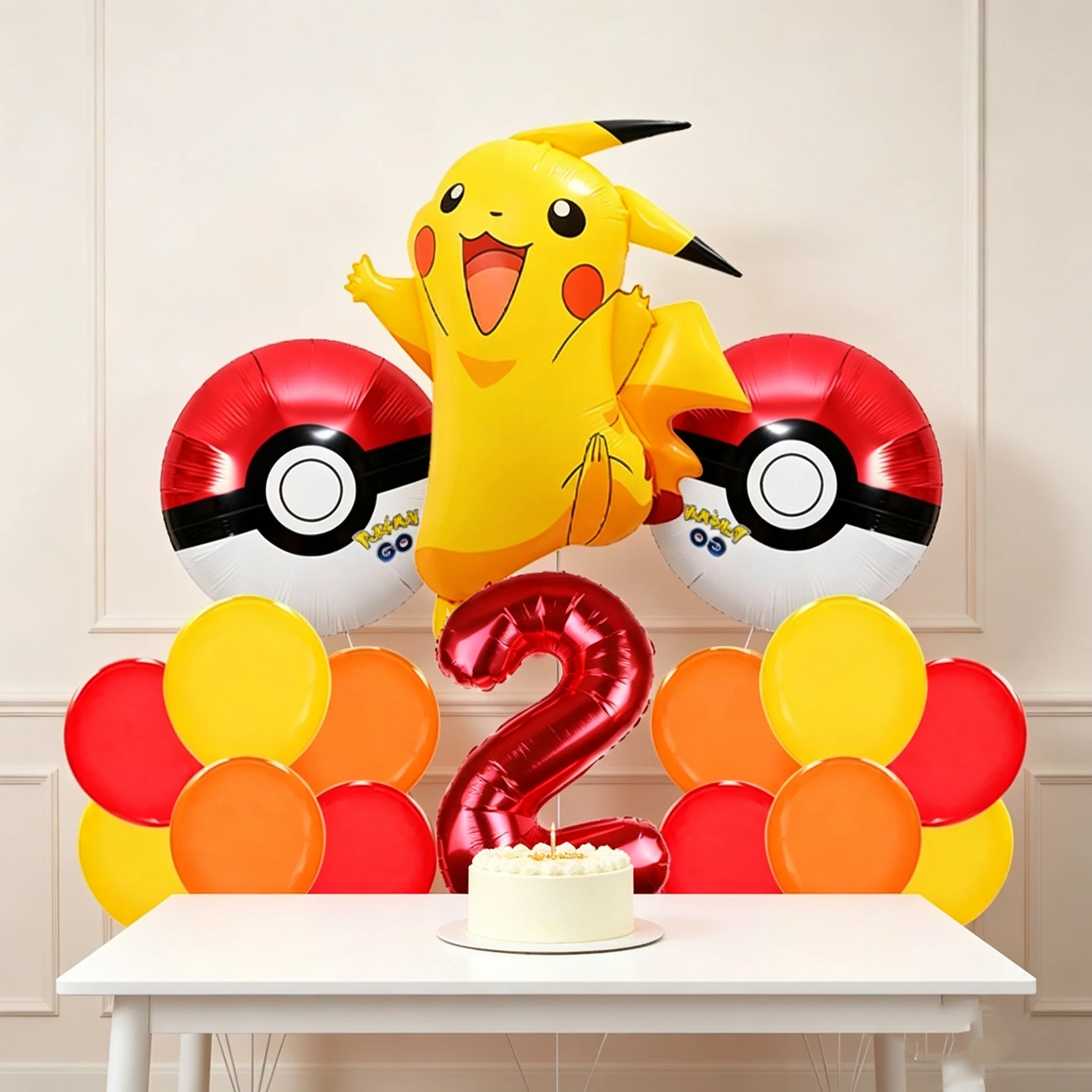 Pokémon Party Luftballons Girlande Bogen Set Traumthema Geburtstagsparty Deko Zubehör Pikachu Schiggy Bisasaur Pokéball