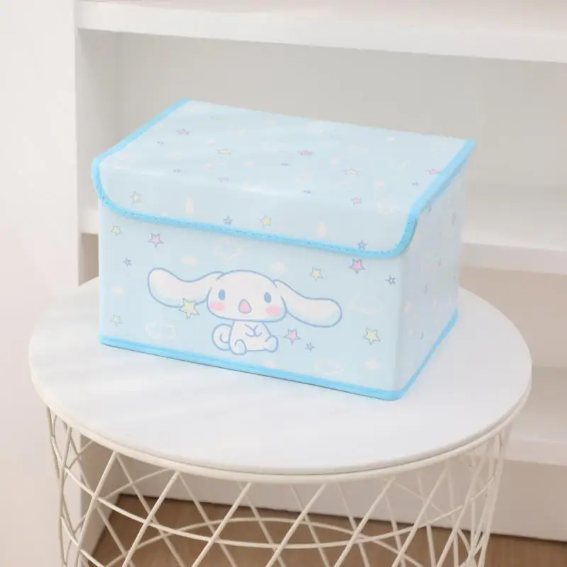 Kawaii Sanrio Cinnamoroll Storage Box Cartoon Cute Household Large Capacity Clothing Toy Snack Dustproof Foldable Storage Gift