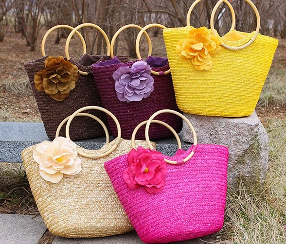 Beach Bag Women Summer Bags Ethnic Women Bag Ladies Handbags Hand Bag 2015 Fashion Free Shpping A1143