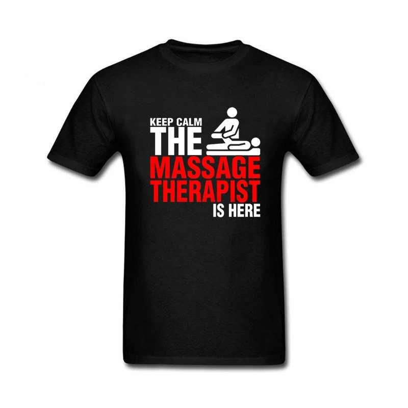 Hot Selling Funny  The Massage Therapist Is Here Funny  T Shirt for men