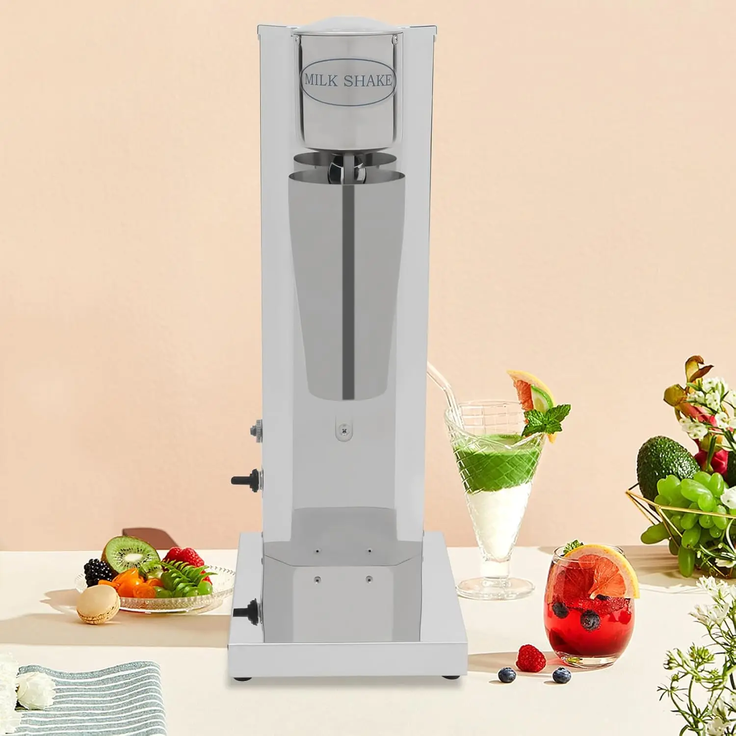 Silver Commercial Milkshake Machine,Beverage Mixer,With 22 Oz Mixing Cup,Make Milk Tea Milkshake Coffee