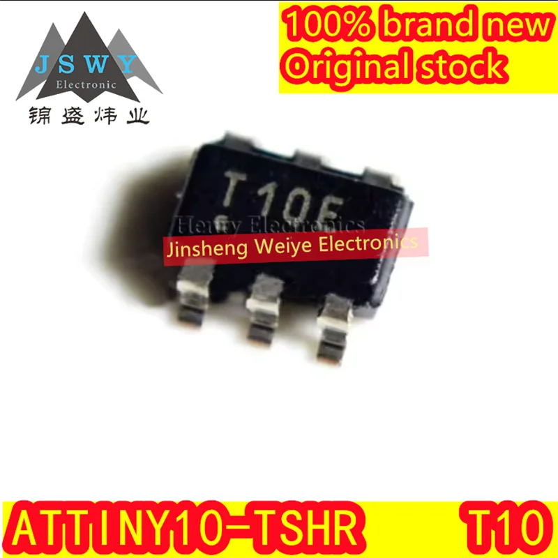 (5/20pieces) ATTINY10-TSHR Parts Marking T10** SOT-23-6 Microprocessor Chip IC 100% Original Consumer Electronics