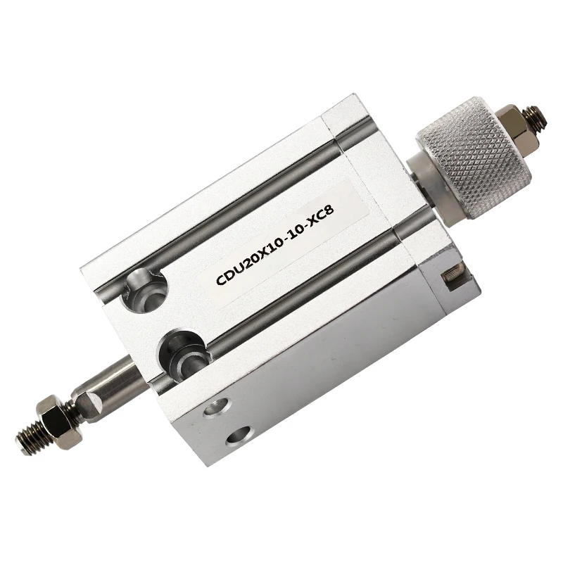 CDU20/25*10/20/30/40/50/60-10/20/30-XC8 Adjustable Stroke Single Rod Bore 20 25mm Double Acting Small Pneumatic Cylinder