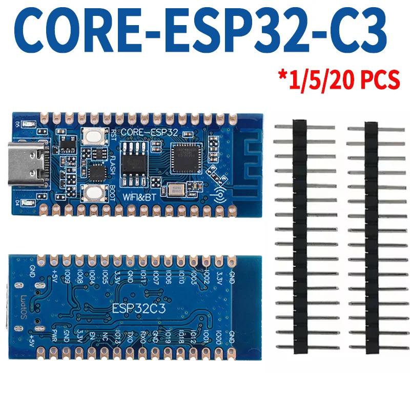 1/5/20PCS ESP32 Development Board ESP32 C3 LCD CORE Board Onboard 2.4G Antenna 32Pin IDF WiFi + Bluetooth CH343P for Arduino