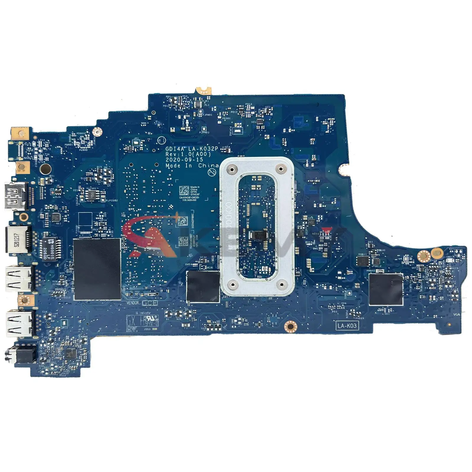 Imagem -03 - Placa-mãe Portátil La-k032p com Cpu I31115g4 I5-1135g7 para Dell Vostro 3400 3500 Inspiron 3501 Testado e Testado