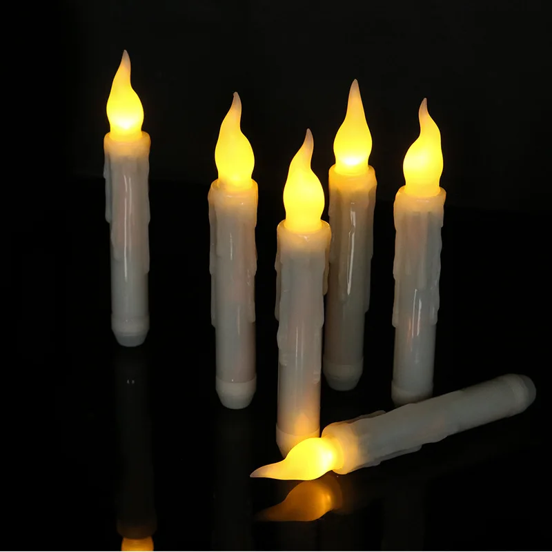 6Pc Led Taper Candl…
