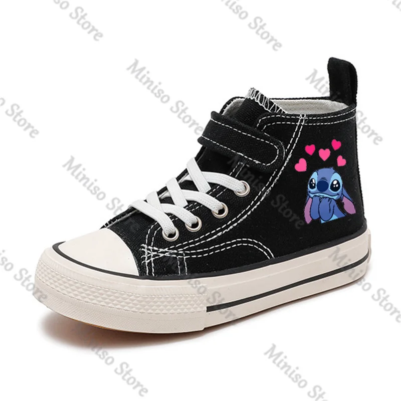 Ragazza bambini ragazzi bambini scarpe di tela Casual Cartoon Lilo Stitch scarpe sportive bambini moda stampa scarpe ragazzi scarpe da Tennis 1009