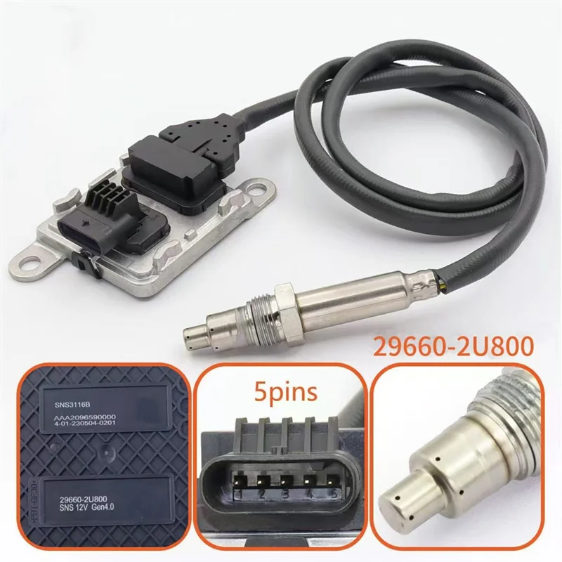 29660-2U800 Sensor de óxido de nitrógeno para coche Sensor Nox para Hyundai Tucson Kia Sportage V 1.6D 2020-2023 296602U800