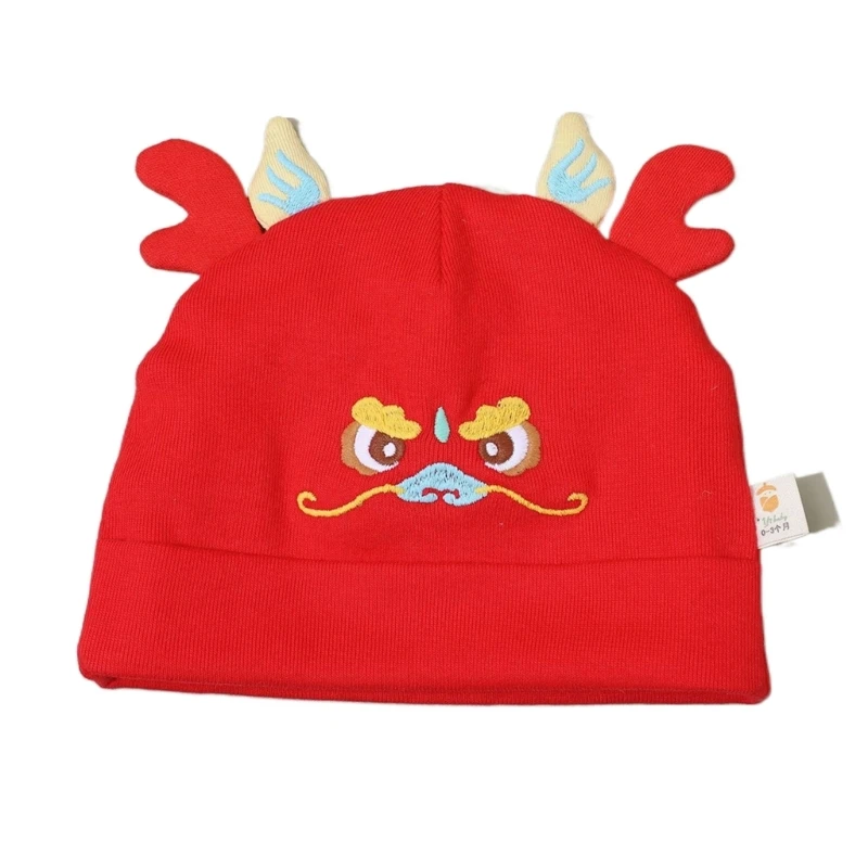 Hat Embroidery Dragon Baby Hat Spring Bonnet Caps Soft Breathable Hat for Baby Child Newborn Boy Girl 0-3 Month