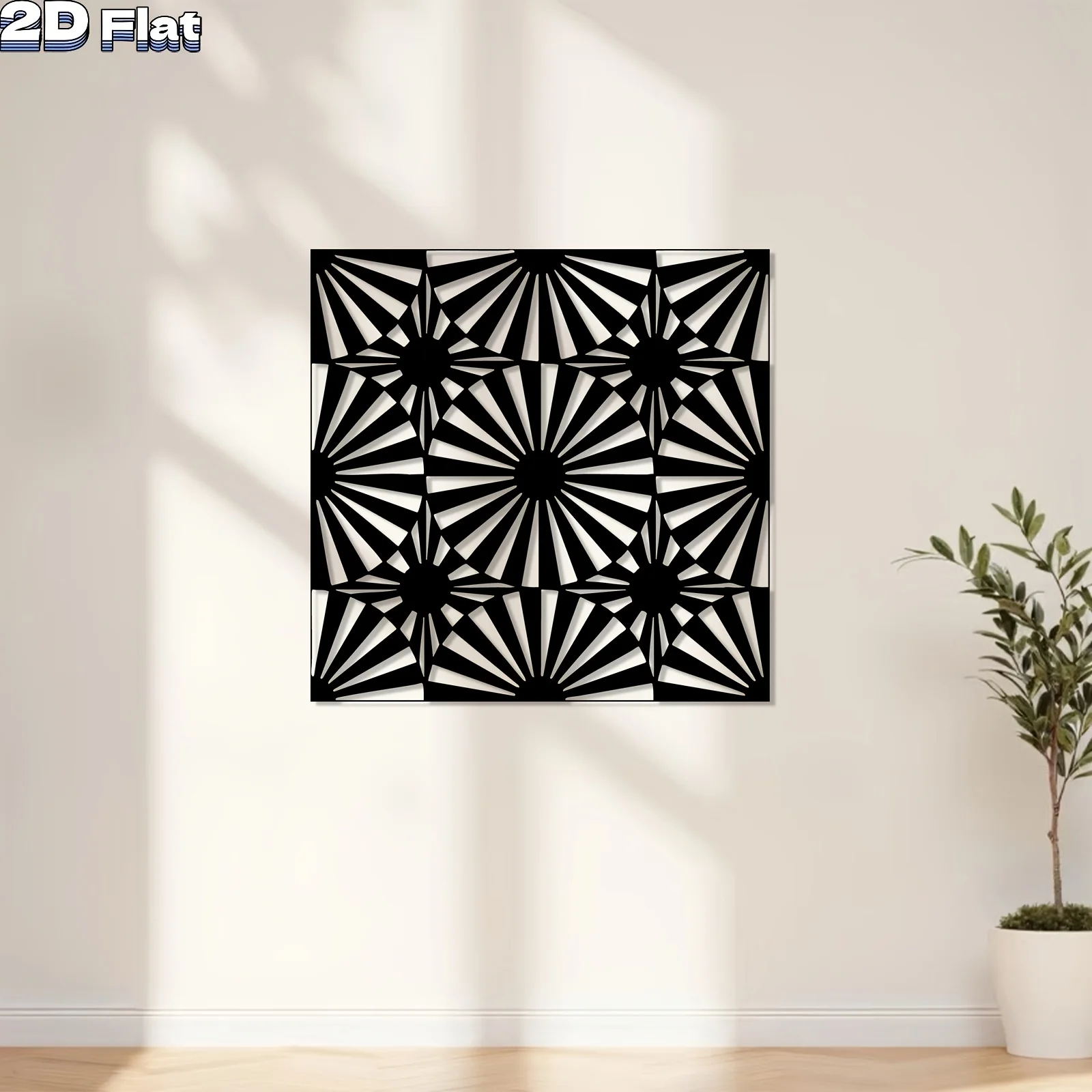 Modern Sunburst Metal Wall Art Sculpture, Living Room Garden Fence Indoor Outdoor Decor