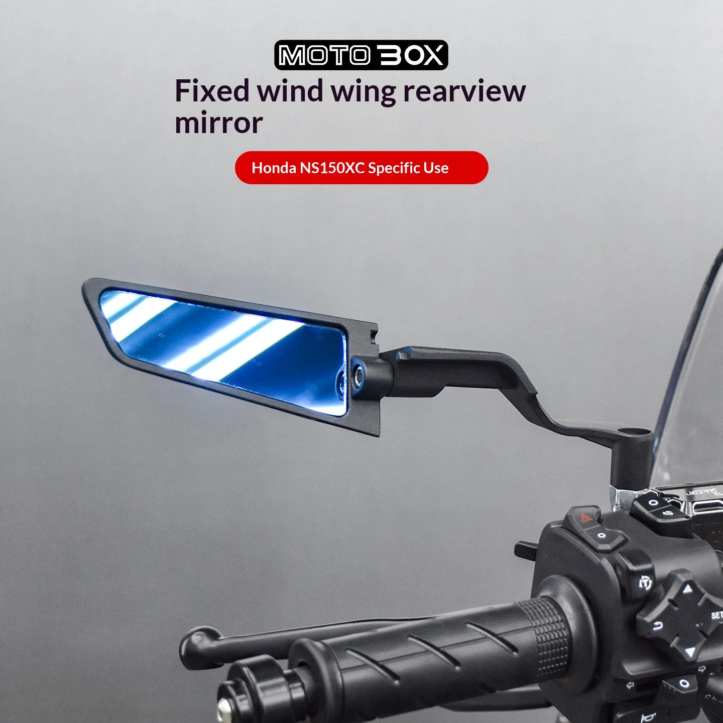 【Premium】For Honda NS150XC: modified windscreen mirror brackets, rearview mirrors with wide viewing angle, high-definition refle
