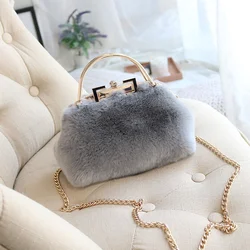 2023 Winter New Trendy Women's Bag Handheld One Shoulder Crossbody Chain Bag Korean Style Handheld Banquet Bag