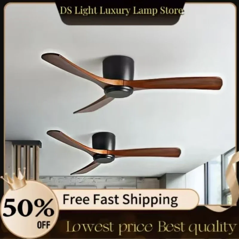 

Low Floor Modern Ceiling Fans No Light 36 42 48 56 Inches DC Motor Reversible Blades Remote Control Led Fans Lamp With Lights