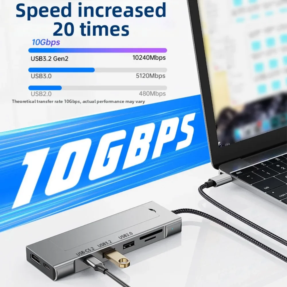 

Док-станция с сверхбыстрым корпусом M.2 SSD, концентратор Type-C с скоростью 10G, док-станция для жесткого диска, компьютерные аксессуары