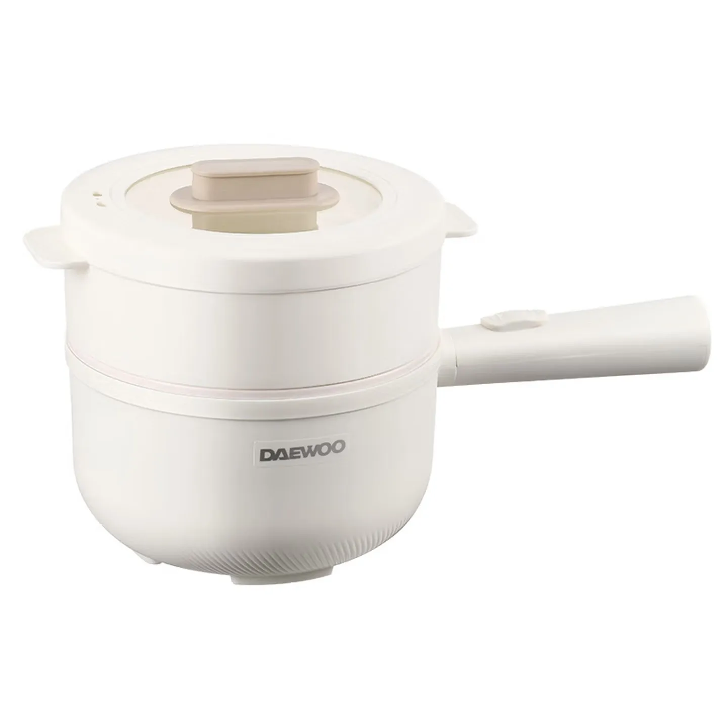 DAEWOO 2L Mini Electric Hot Pot Non-Stick Ceramic Pot 2 Heat Levels Multifunctional Cooker