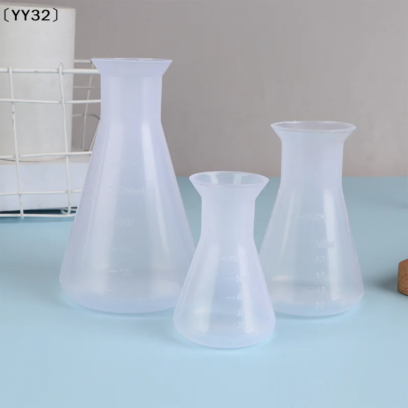 

1Pc 50/100/250ml Plastic Erlenmeyer Flask Narrow Neck Conical Triangle Flask Chemistry Laboratory Analysis Instrument〔YY32〕