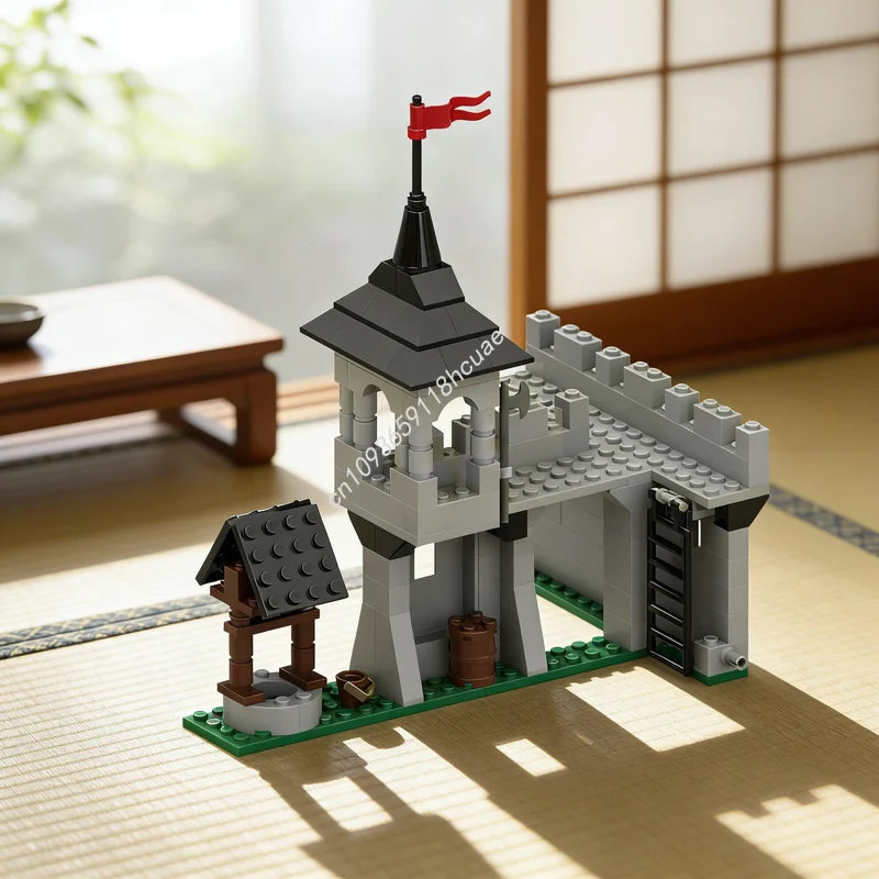 158-teiliges MOC Schloss Klassisches Modellbausatz Architektur-Spielzeug Festival-Geschenkidee Lernspielzeug