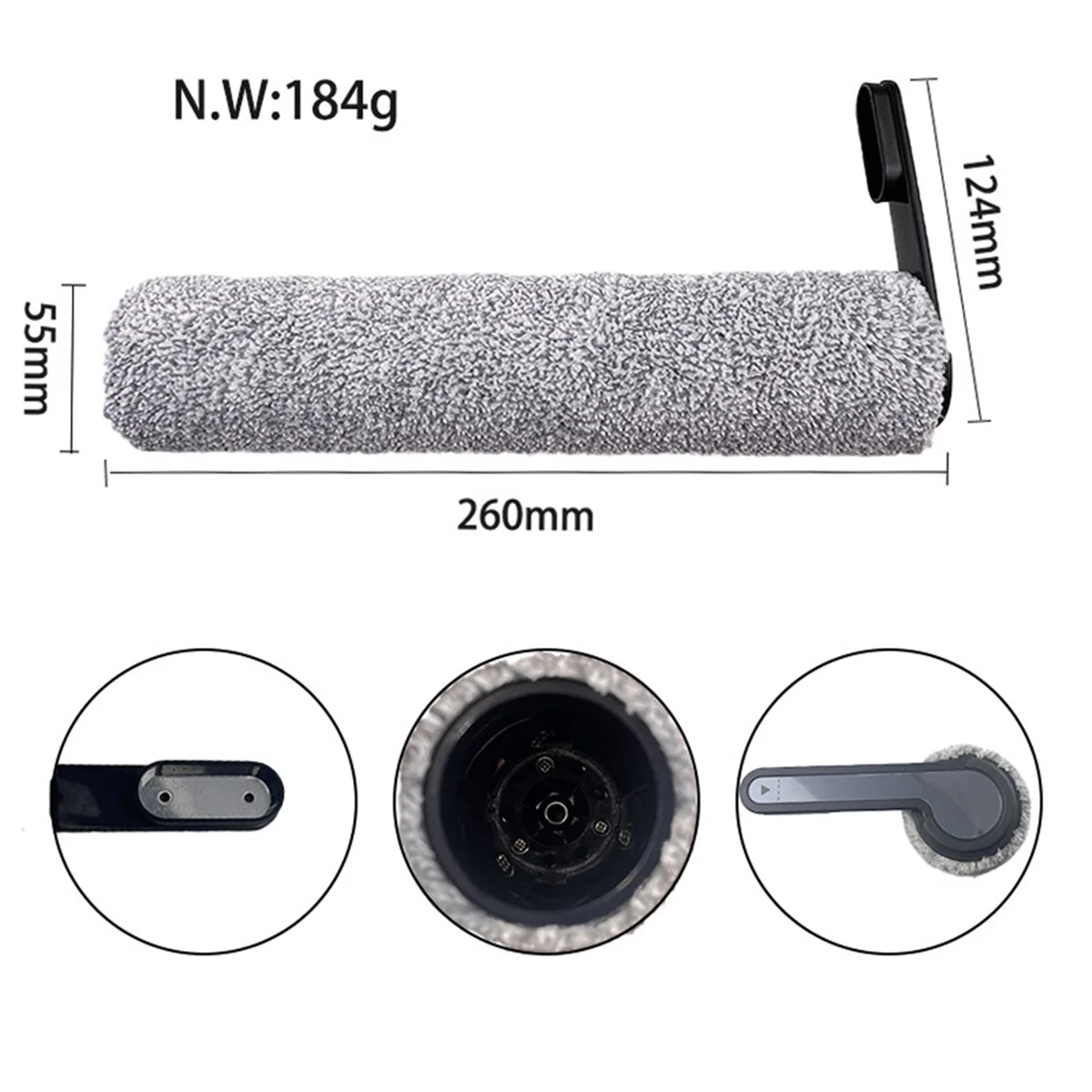 For Tineco Floor ONE S6/S6PRO Cordless Wet Dry Floor Washer Vacuum Cleaner Replacement HEPA Filters and Brush Roller Set