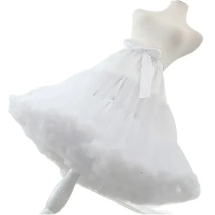 

55 см облака оборки подолу бант нижняя юбка свадебная нижняя юбка невесты без обруча