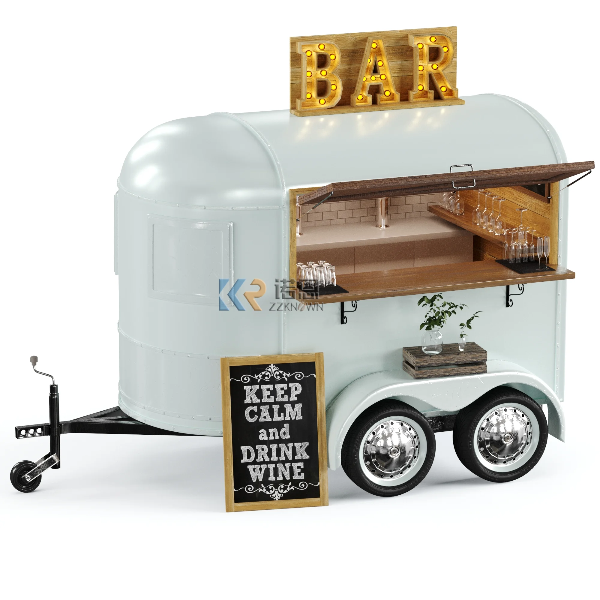 Food Trailer Cart Food Ice Cream Hot Dog Food Truck Mobile Beer Bar Luxury for Sale