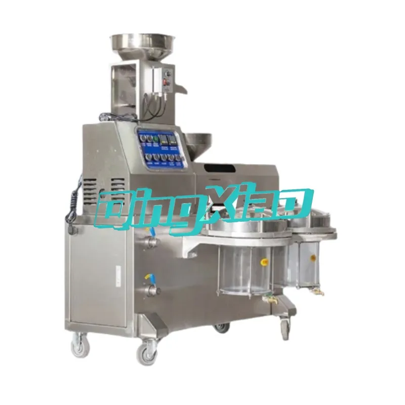 Fully Automatic Commercial Double-barrel Filter Oil Press Machine Multi-functional and High-efficiency Oil Press Equipment