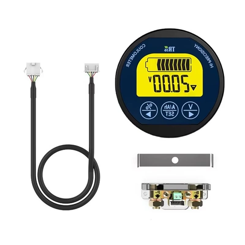 USER FRIENDLY-TR16H 100A Battery Capacity Monitor Indicator For Lithium Lipo Lifepo4 Batteries Waterproof Coulomb Meter Tester