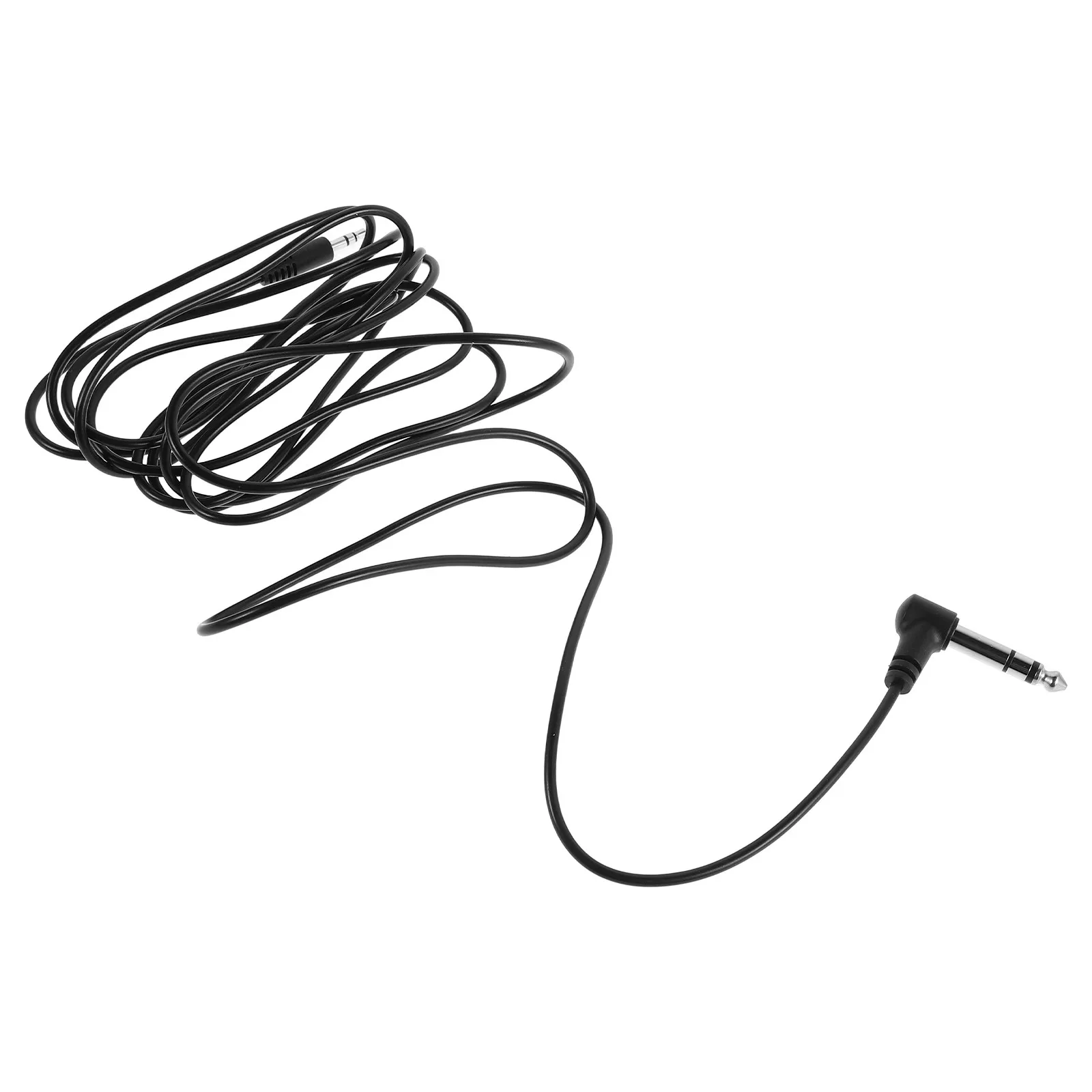 Right Angle 3.5mm to 6.35mm Audio Cable Adapter for Microphone Laptop Mixer Keyboard Amplifier Speaker Sound System Cord